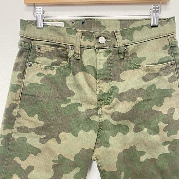 Gap Camouflage Pants Women's Sz 29/8 Petite True Skinny High Rise Olive Green - Picture 2 of 12